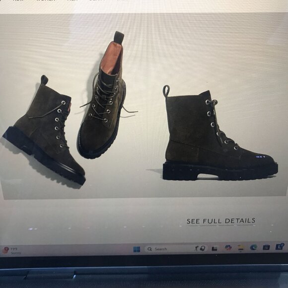 MADEWELL Womens Ankle Boots Lug Sole Green Suede Size 7.5 MSR $198 - Picture 3 of 13